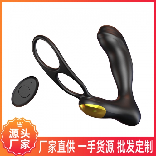 遙控雙馬達(dá)前列腺按摩器 男用G點(diǎn)后庭震動(dòng)肛塞自慰成人情趣性用品